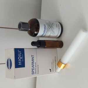 HIOILI Spearmint Essential Oil 100ml - Brown Glass Bottle